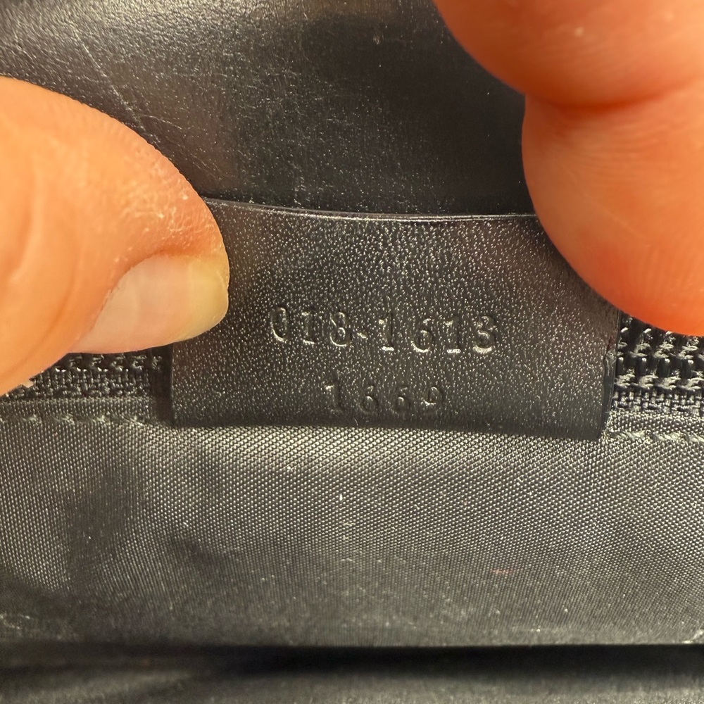 Vintage Gucci black leather and canvas nylon clutch wristlet EUC 🔥🔥 - Picture 6 of 17